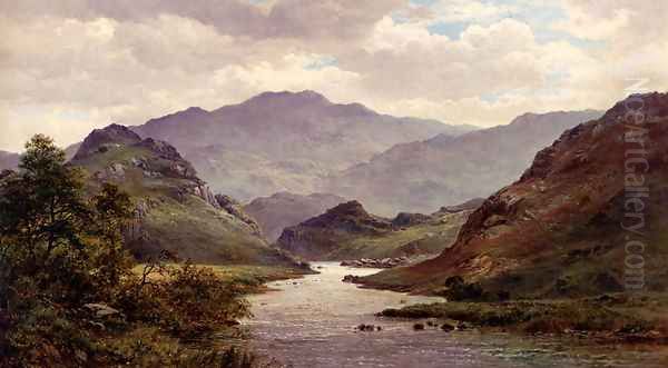 The River Colwyn, North Wales Oil Painting by Alfred de Breanski