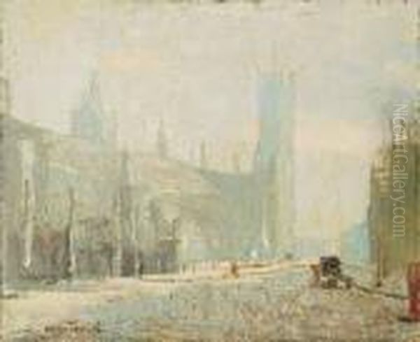 Scorcio Di Londra Oil Painting by Giuseppe Amisani