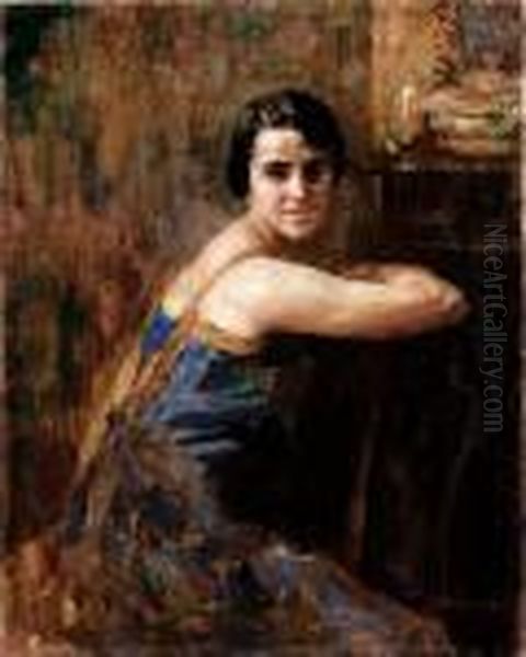 Figura Femminile Oil Painting by Giuseppe Amisani