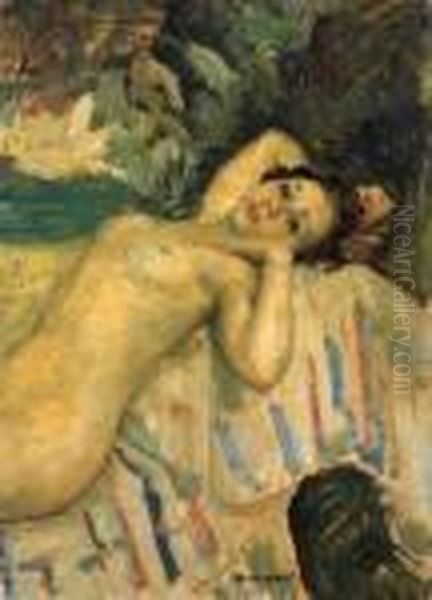 Nudo Di Donna Oil Painting by Giuseppe Amisani