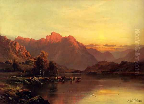 Buttermere, The Lake District Oil Painting by Alfred de Breanski