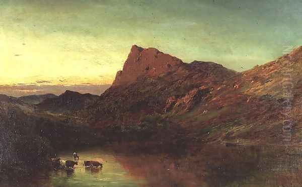 Dolwyddelan Oil Painting by Alfred de Breanski