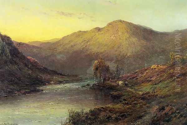 Near Dunkeld 2 Oil Painting by Alfred de Breanski