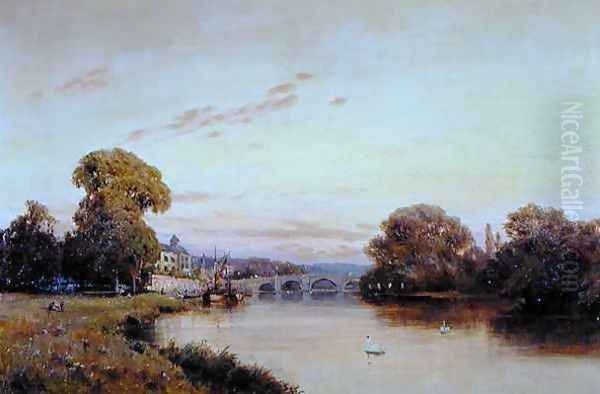 Richmond on the Thames Oil Painting by Alfred de Breanski