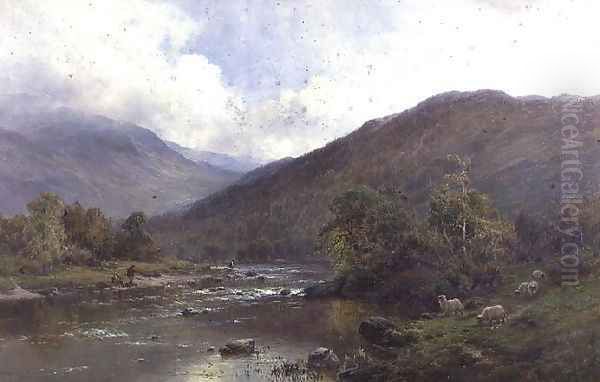 The Dee Near Balmoral Oil Painting by Alfred de Breanski