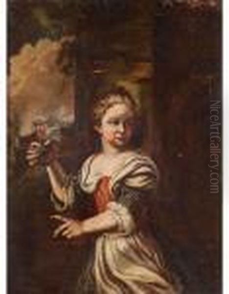 Ragazza Con Un Bicchiere In Mano Oil Painting by Antonio Amorosi