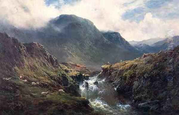 The Falls of Foyers Oil Painting by Alfred de Breanski