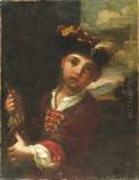 Ragazzo Col Putipu Oil Painting by Antonio Amorosi