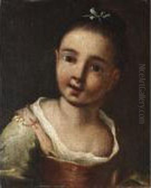 Ritratto Di Fanciulla Oil Painting by Antonio Amorosi