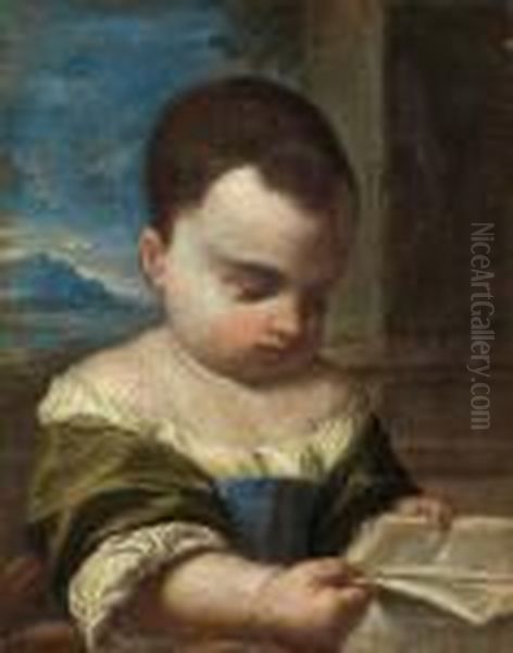 Ritratto Di Una Bambina Oil Painting by Antonio Amorosi