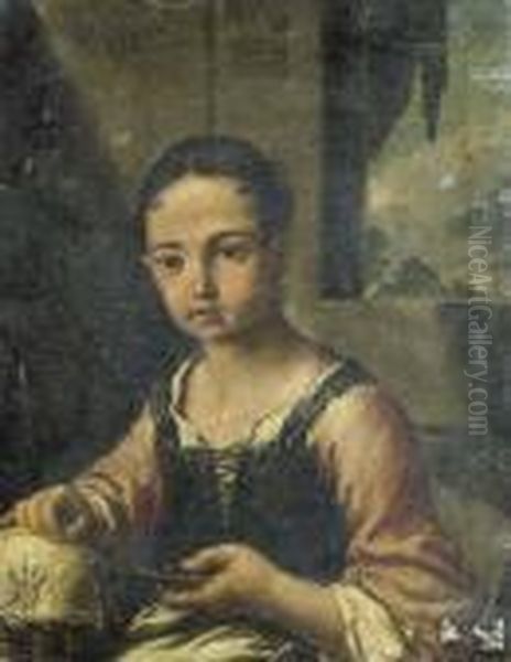 La Merlettaia Oil Painting by Antonio Amorosi