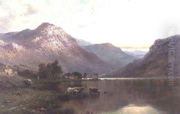 The Head of Loch Lomond Oil Painting by Alfred de Breanski