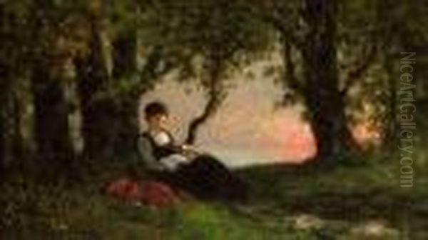 Summer Repose Oil Painting by Auguste-Paul-Charles Anastasi