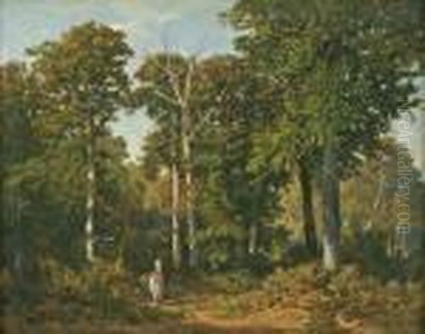 Promenade En Foret Oil Painting by Auguste-Paul-Charles Anastasi