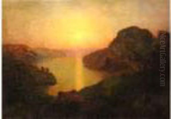 Soleil Couchant Oil Painting by Auguste-Paul-Charles Anastasi