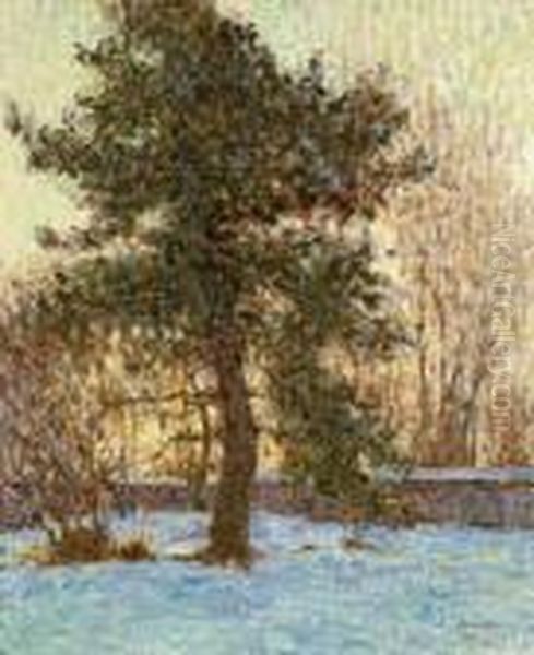 Arbres Sous La Neige by Emile Ancelet