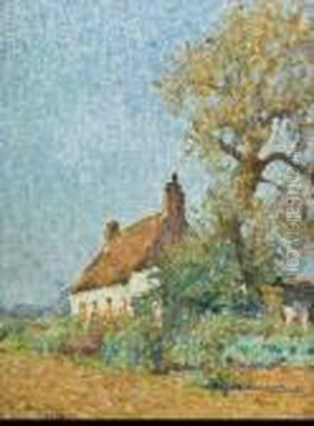 Maison A La Campagne Oil Painting by Emile Ancelet