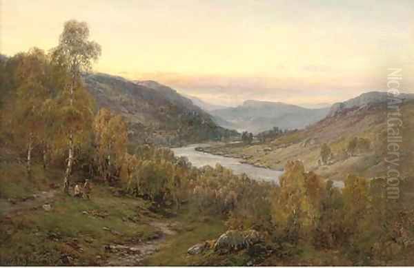 The Valley of the Teith Oil Painting by Alfred de Breanski