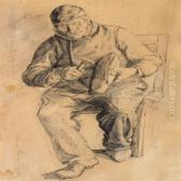 A Shoemaker, Skagen Oil Painting by Anna Ancher