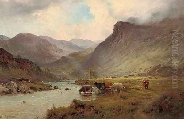 The bank O'Doune Oil Painting by Alfred de Breanski