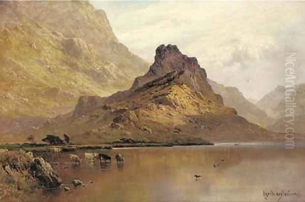 The Falcon Craig, Derwentshire Oil Painting by Alfred de Breanski