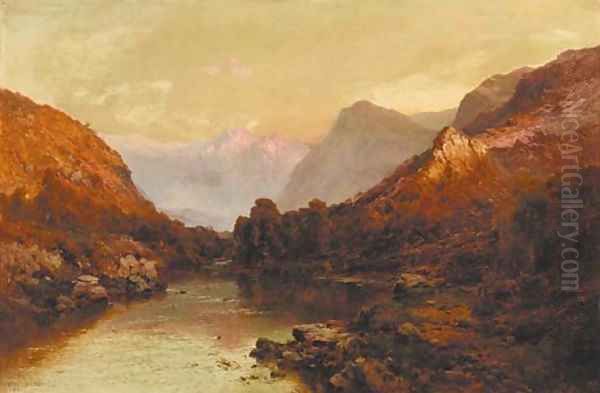 The Source of the Tummel, near Pitlochry Oil Painting by Alfred de Breanski