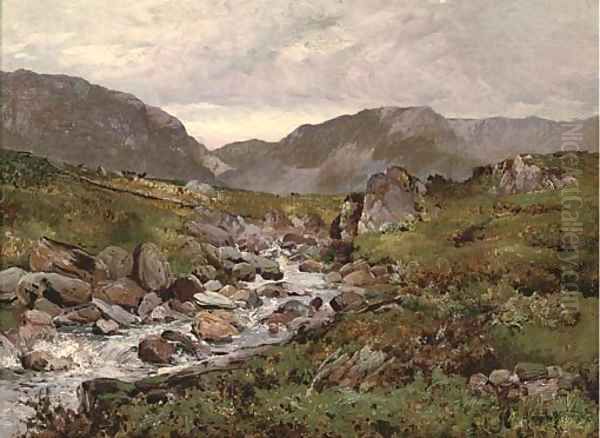 Capel Curig, North Wales 2 Oil Painting by Alfred de Breanski