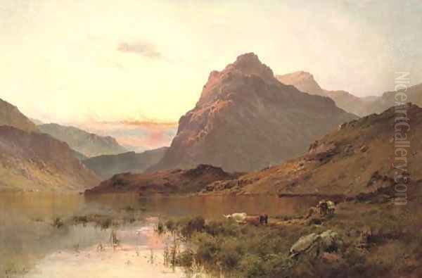 Ellen's Isle, Loch Katrine Oil Painting by Alfred de Breanski