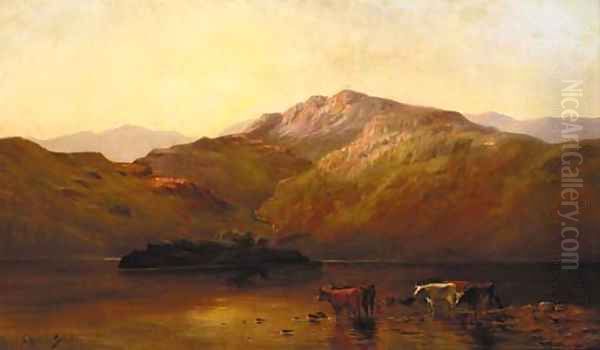 Evening at Callander Oil Painting by Alfred de Breanski