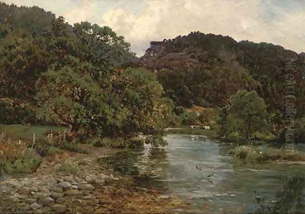 At Bettws-y-Coed, North Wales Oil Painting by Alfred de Breanski