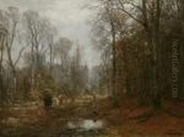 Signiert, Ruckseitig Vom Kunstler Mit Bleistift Oil Painting by Anders Anderson-Lundby