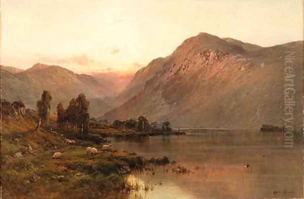 Bealach-nam-bo, Loch Katrin, NB Oil Painting by Alfred de Breanski