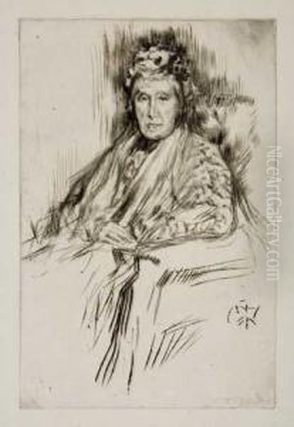 F. R. Leyland's Mother Oil Painting by James Isaac Atkinson Anderson