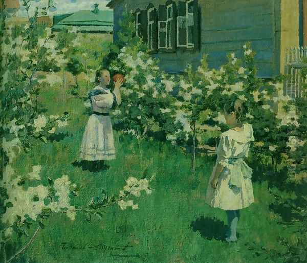 May Flowers, 1894 Oil Painting by Viktor Elpidiforovich Borisov-Musatov