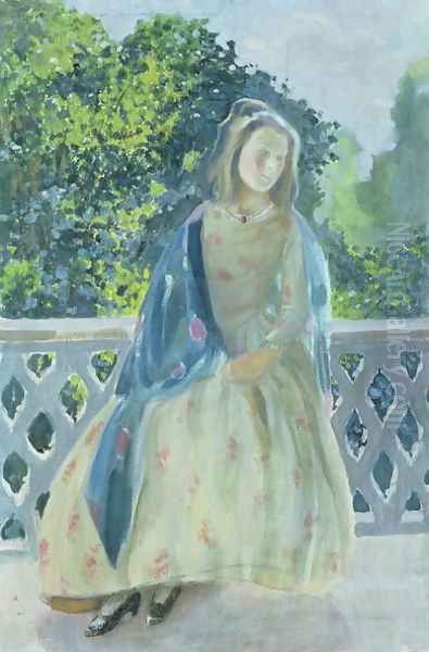 Girl on Balcony, 1900 Oil Painting by Viktor Elpidiforovich Borisov-Musatov