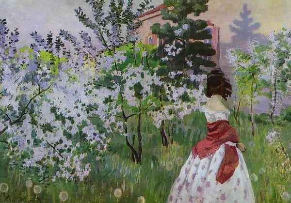 Spring. 1898-1901 Oil Painting by Viktor Elpidiforovich Borisov-Musatov