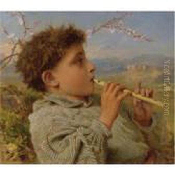 Shepherd's Pipes, Capri Oil Painting by Sophie Gengembre Anderson