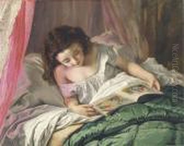 Reading Time Oil Painting by Sophie Gengembre Anderson