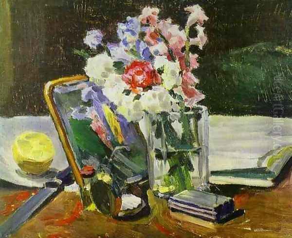 Still Life with Flowers, 1902 Oil Painting by Viktor Elpidiforovich Borisov-Musatov