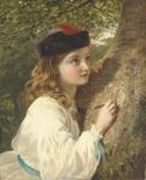 The Initials Oil Painting by Sophie Gengembre Anderson