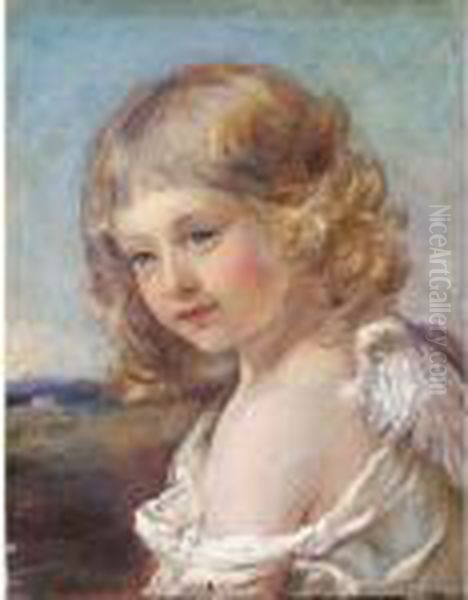 Cupid; Psyche Oil Painting by Sophie Gengembre Anderson