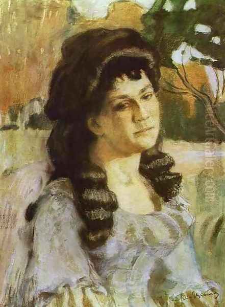 Portrait of a Lady, 1902 Oil Painting by Viktor Elpidiforovich Borisov-Musatov