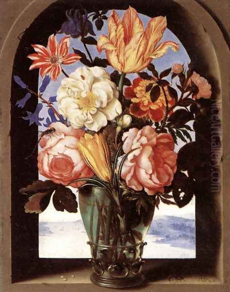 Bouquet of Flowers c. 1620 Oil Painting by Ambrosius the Elder Bosschaert