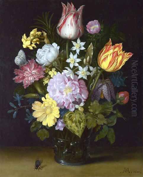 Flowers in a Vase Oil Painting by Ambrosius the Elder Bosschaert