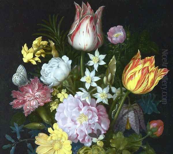 Flowers in a Vase [detail #1] Oil Painting by Ambrosius the Elder Bosschaert