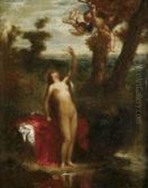 Nude Woman Oil Painting by Pierre Andrieu