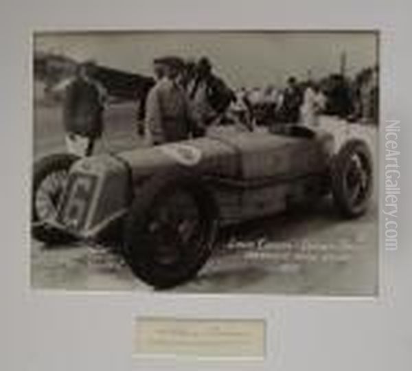 Chiron In The Grand Prixdelage At Indianapolis Oil Painting by Alfred Louis Andrieux