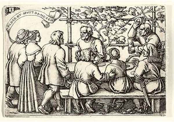 Peasants' Feast (Alder du must danczen) by Hans Sebald Beham