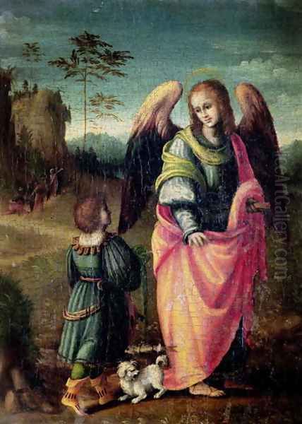 Tobias and the Angel Oil Painting by Francesco Ubertini Verdi Bachiacca