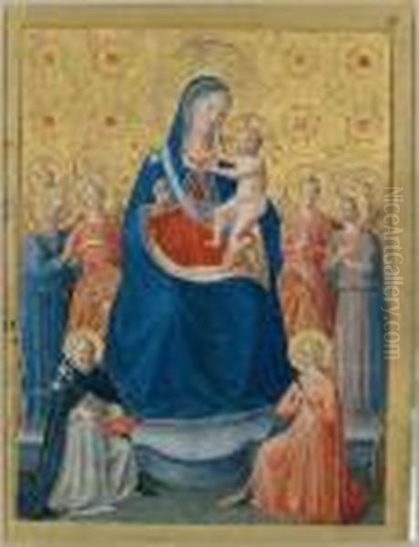 Madonna Mit Dem Kind Und Engeln Oil Painting by Fra Angelico (Guido di Pietro)